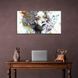 Картина девушка в цветочном принте на белом фоне на холсте 11758 фото 4
