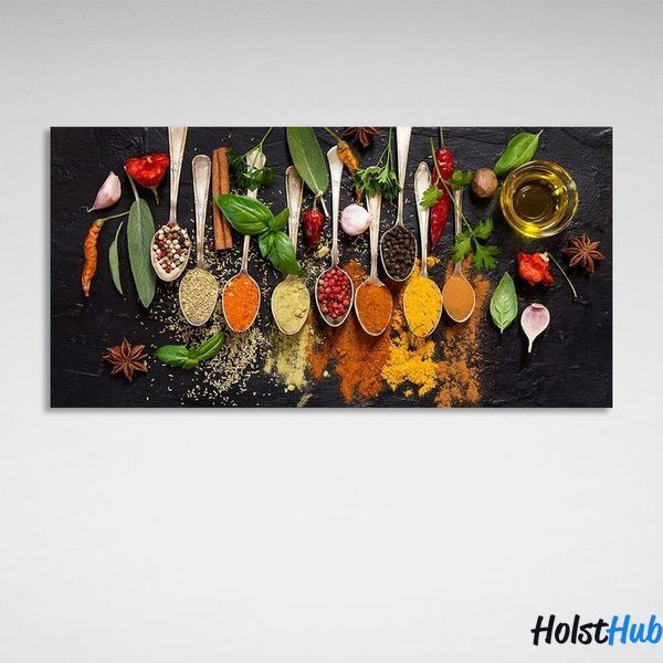 Картина для кухни Пряности в ложках на холсте 10121 фото