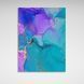 Картина абстракция сине-лавандовые тона с бирюзовыми элементами на холсте 11141 фото 2
