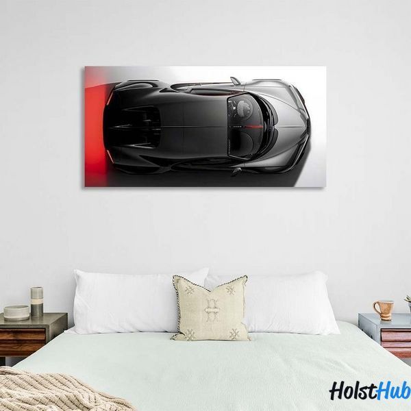 Картина машина Bugatti Chiron на холсте 10640 фото