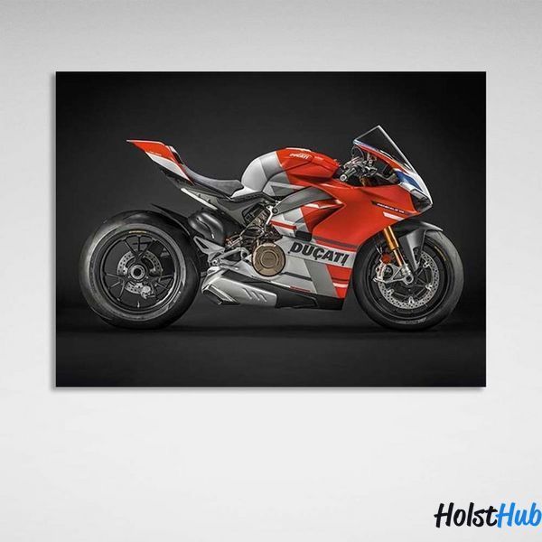 Картина мотоцикл Ducati Panigale V4 на полотні 12141 фото