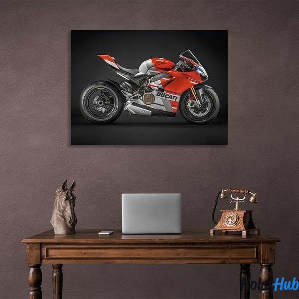 Картина мотоцикл Ducati Panigale V4 на полотні 12141 фото
