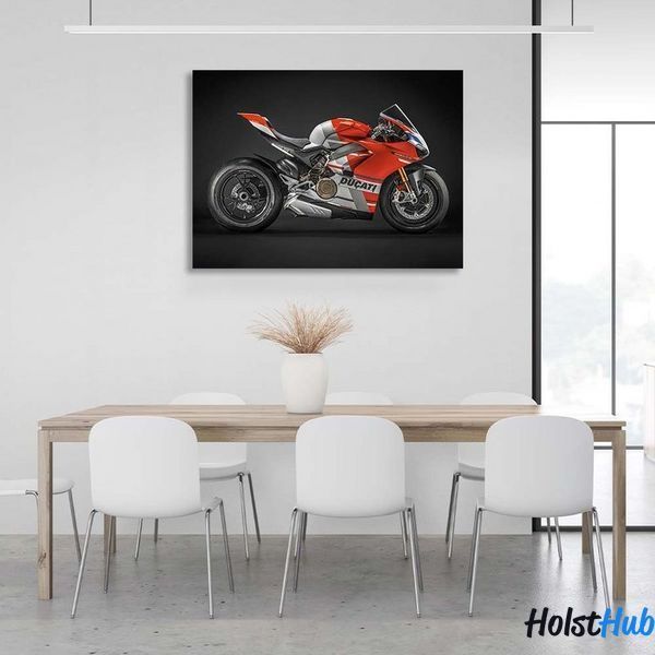 Картина мотоцикл Ducati Panigale V4 на полотні 12141 фото