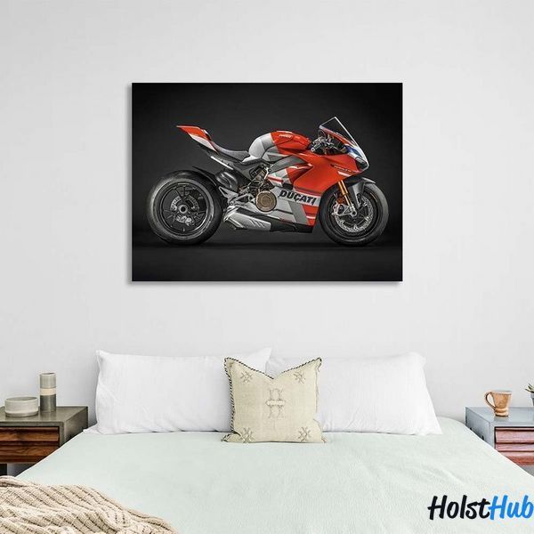 Картина мотоцикл Ducati Panigale V4 на полотні 12141 фото