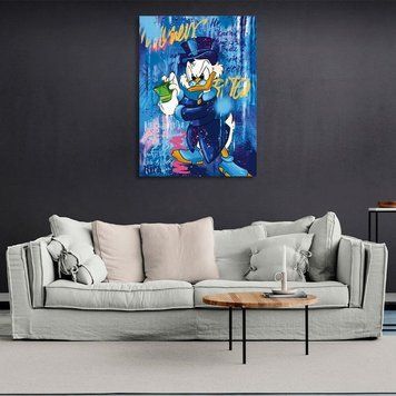 Картина Скрудж с пачкой денег на холсте 10682 фото