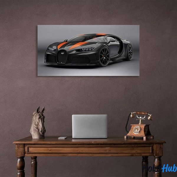 Картина машина Bugatti Chiron Super Sport на полотні 12126 фото