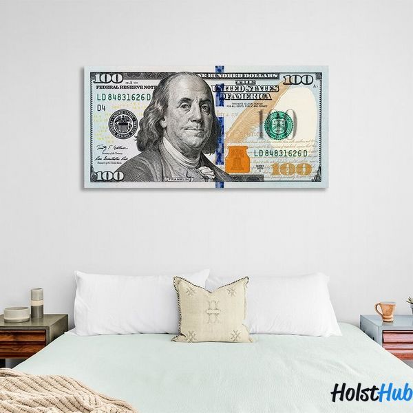 Картина 100 доларів оригінальний колір на полотні 10057 фото