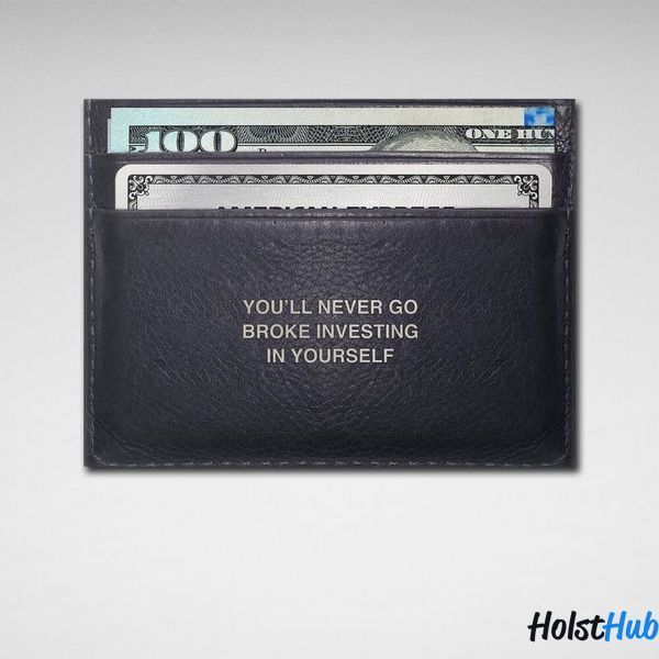 Картина для мотивації Гаманець Never go broke на полотні 12154 фото