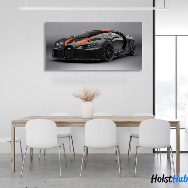 Картина машина Bugatti Chiron Super Sport на полотні 12126 фото