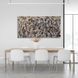 Картина абстракция Репродукция Джексон Поллок бежево-коричневая на холсте 10401 фото 3