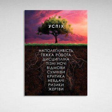 Картина в офіс для мотивації Дерево успіху на полотні 10364 фото