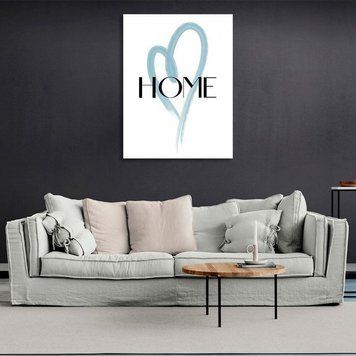 Картина надпись HOME на белом фоне на холсте 11788 фото