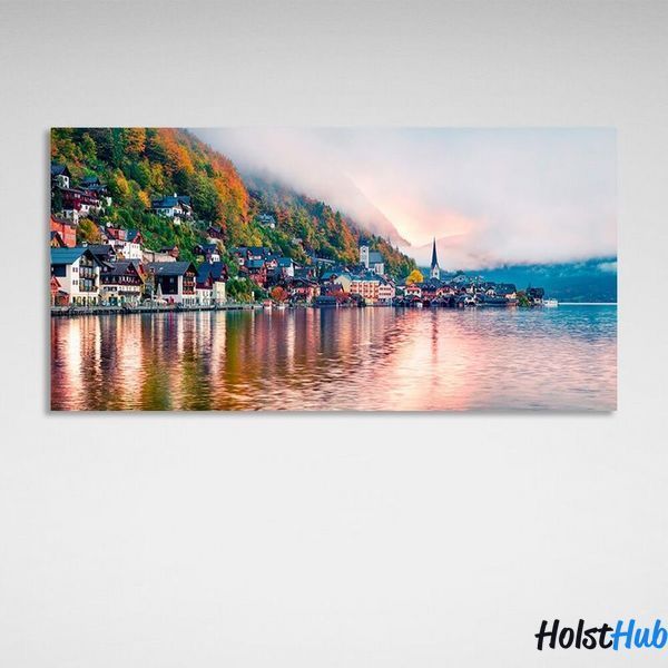 Картина велике місто біля моря на полотні 10776 фото