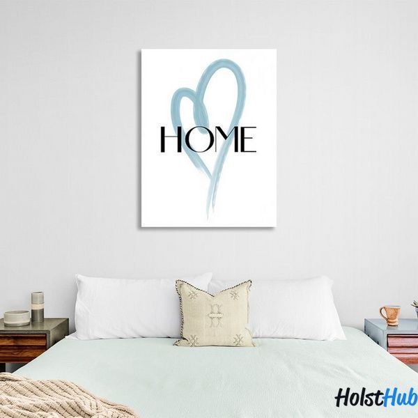 Картина напис HOME на білому тлі на полотні 11788 фото