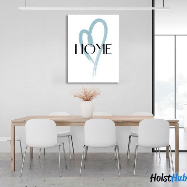 Картина напис HOME на білому тлі на полотні 11788 фото