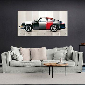 Картина різні частини Porsche на полотні 11750 фото