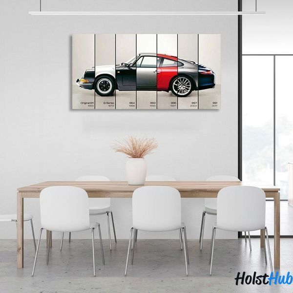 Картина різні частини Porsche на полотні 11750 фото