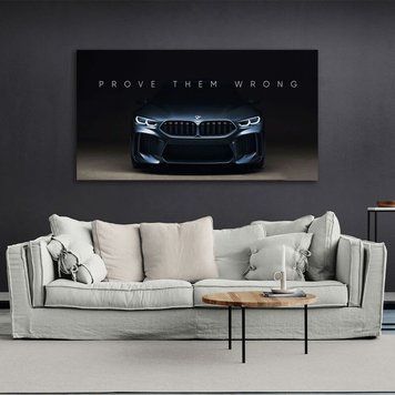 Картина для мотивації Prove them wrong BMW на полотні 10083 фото