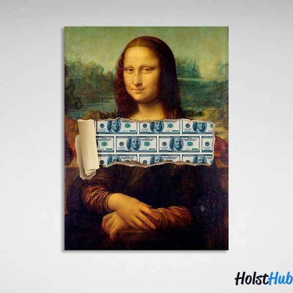 Картина Мона Лиза Money Lisa на холсте 10434 фото