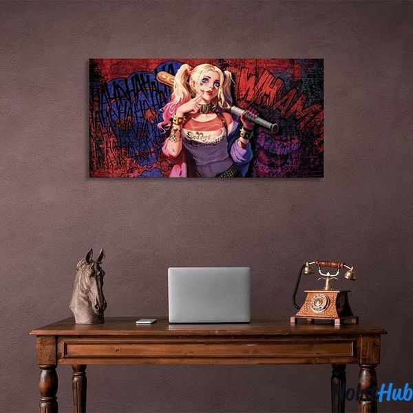Картина з графіті Harley Quinn на полотні 11714 фото