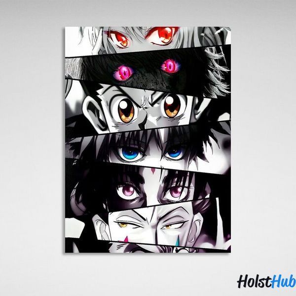 Картина на стену Глаза персонажей аниме Хантер Hunter x Hunter на холсте 10214 фото