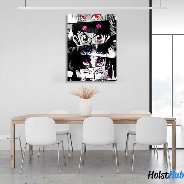 Картина на стену Глаза персонажей аниме Хантер Hunter x Hunter на холсте 10214 фото