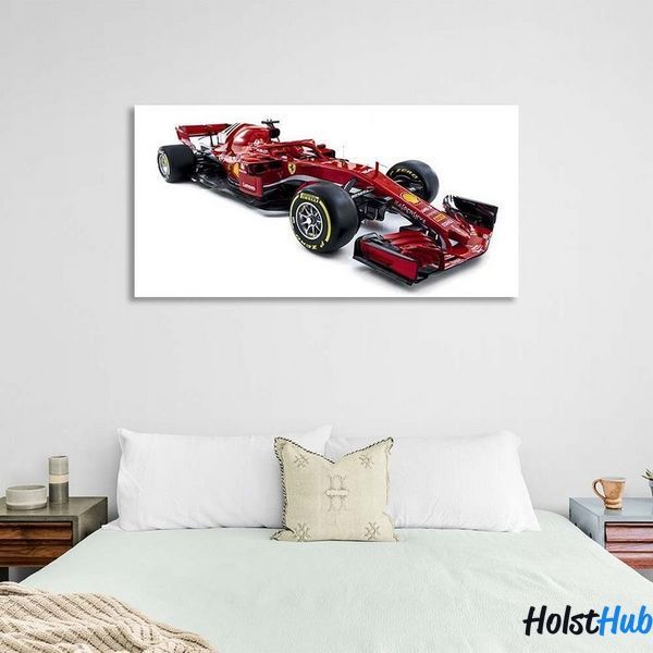 Картина машина Гоночний болід Ferrari SF71H на полотні 12128 фото