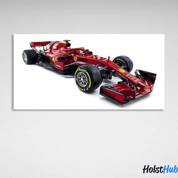 Картина машина Гоночний болід Ferrari SF71H на полотні 12128 фото