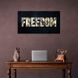 Картина напис FREEDOM на темно синьому тлі на полотні 11739 фото 4