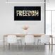 Картина напис FREEDOM на темно синьому тлі на полотні 11739 фото 3