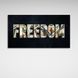 Картина напис FREEDOM на темно синьому тлі на полотні 11739 фото 2