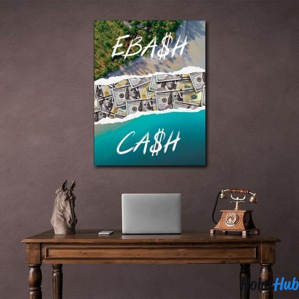 Картина для мотивации Ebash Cash на холсте 10065 фото