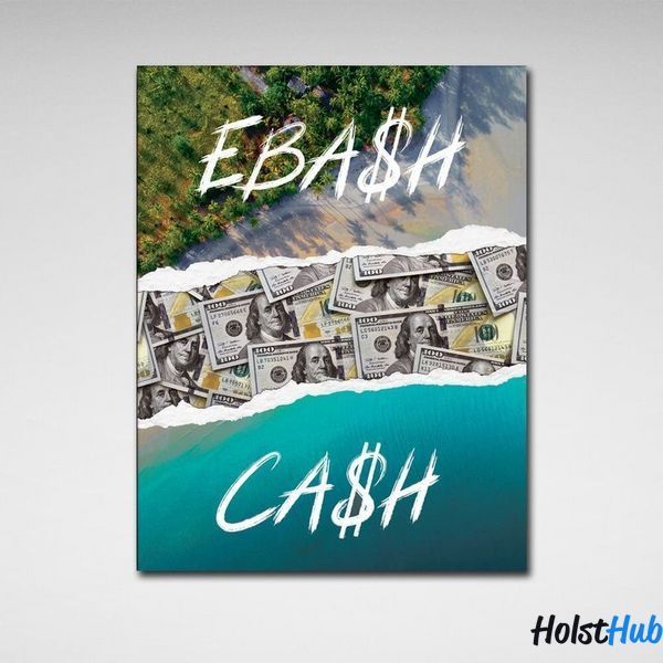 Картина для мотивации Ebash Cash на холсте 10065 фото