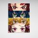 Картина на стену Аниме глаза Клинок рассекающий демонов Demon Slayer Истребитель демонов на холсте 10211 фото 2