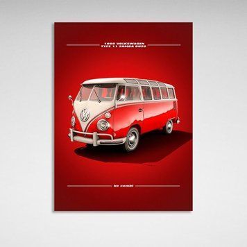Картина Машина Фольцваген на полотні 12043 фото