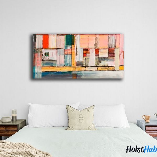 Картина абстракция геометрическая Geometric abstraction на холсте 10103 фото