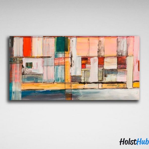 Картина абстракция геометрическая Geometric abstraction на холсте 10103 фото